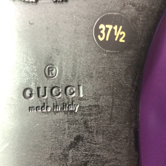 Authentic Gucci Leather ballerina flat with web. 2023 trending vibrant color - Picture 9 of 11